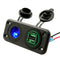 12-24V Dual USB Charger Socket Waterproof Power Outlet Fast Charge with Fuse