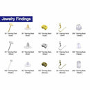 1200Pcs Earring Backs Kit with 15 Style Earring backings, Earring hooks and