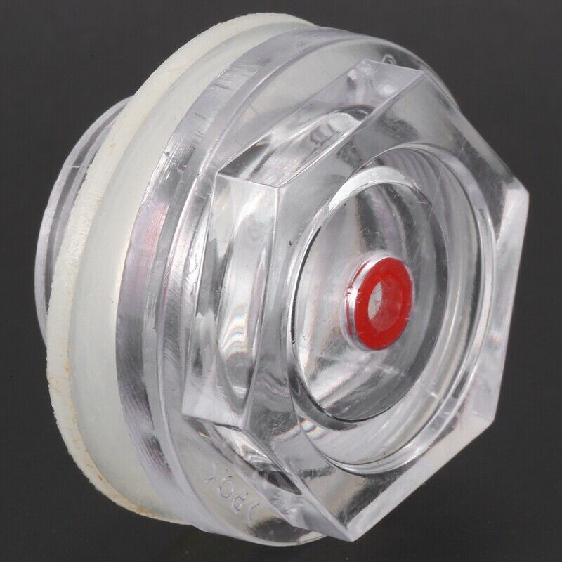 1" Thread Diameter Air Compressor Fittings Clear Plastic Oil Sight Glass
