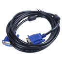 3 Meter PC Computer 15Pin VGA Male to Female M/F Cable Adapter Black