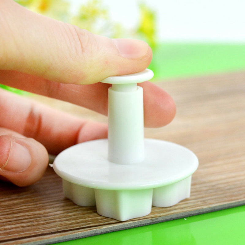 3pcs DIY Bakeware Flower Plunger Cutter Mold Embossed Stamp Fondant CakeCooki OZ