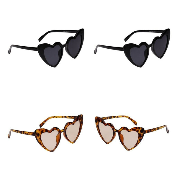 4pcs Women's Heart Frame Sunglasses Summer Glasses Party Costume Eyewear