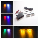 2 in 1 LED Amber Flashing Warning Emergency Vehicle Side Strobe Light Bar Light