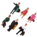 6pcs HO Scale People Miniatures for Sand Table Train Scenery Diorama Layout