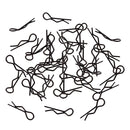 1/12th RC Buggy Bodyshell Clip Pins 150x Black for Vehicle Models Body Shell