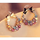 Women Lady Girls 1pair Elegant Crystal Rhinestone Ear Stud Earrings
