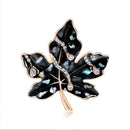 Korean Maple Leaf Pins Brooch Rhinestone Clothes Badge Backpack Accessories A
