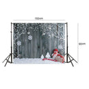 Christmas Background Cloth Party Snow Santa Claus Tree Photographic Family Decor