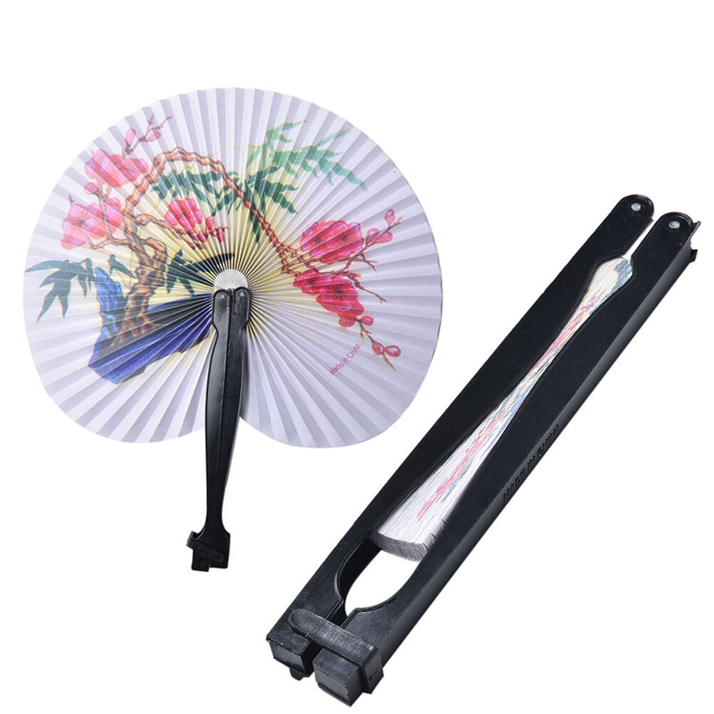 Paper Folding Chinese Oriental Floral Hand Fans Wedding Favours Table Gift CXF