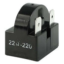 22 Ohm Resistance 3 Pin Terminals Refrigerator PTC Starter Relay Black