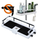Bathroom Kitchen Corner Storage Rack Wall Makeup Organizer AU Shelf Shower B7E4