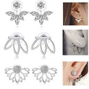3 Pairs Hollow Flower Crystal Earrings Hanging Ear Stud for Women Jewelry
