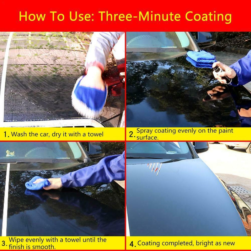 Glass 9H Coating Super Car Coat Anti-scratch Hydrophobic Liquid Spray  Ceramic
