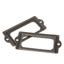 12X Metal Label Pull Frame Handle Name Card File Holder Furniture Cabinet Drawer