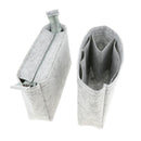 2x Makeup Holder Purse Felt Insert Organizer Bag In Bag Zipper Handbag Gray