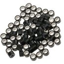 1000 Pieces Silicone Hair Extension Loop Micro Color Ring Beads Black