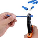 100pcs Blue 22-16AWG Insulated Type Piggy Back Splice Crimp Wire Terminal DJF