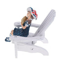 Mediterranean Nautical Beach Chair Girl Wooden Chair Decorative Art Ornament