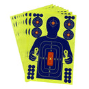 10 Pieces Paper Targets - Splatter Shots Burst Bright Fluorescent Yellow & Blue