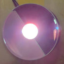 Crystal 4.72 Inch Rotating LED Light Display Base with USB Adaptor, White