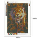 5D DIY Full Drill Diamond Painting Fierce Tiger Cross Stitch Embroidery Kit