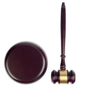 Wood Gavel & Sound Round Block Set for Lawyer & Judge and Knocker