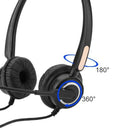 USB Wired Call Center Noise Cancelling Headphones Mute Headset with Microph
