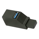 3 Ports Transfer USB Hub Data Box Adapter With Lanyard For Laptop Black