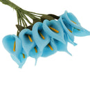 Pack 144 Real Touch Artificial Flower Calla Lily Wedding Home Decor Blue