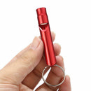 10pcs Emergency Whistle Aluminum Alloy Survival Whistle Keychain Outdoor Tool