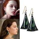 1Pair Delicate Colored Glass Earrings Women Creative Triangle Sector Earrin G3X5
