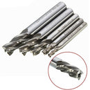5Pcs/Set Straight Shank End Mill Cutter 4 Flute Hss Drill Bit 4/6/8/10/12Mm