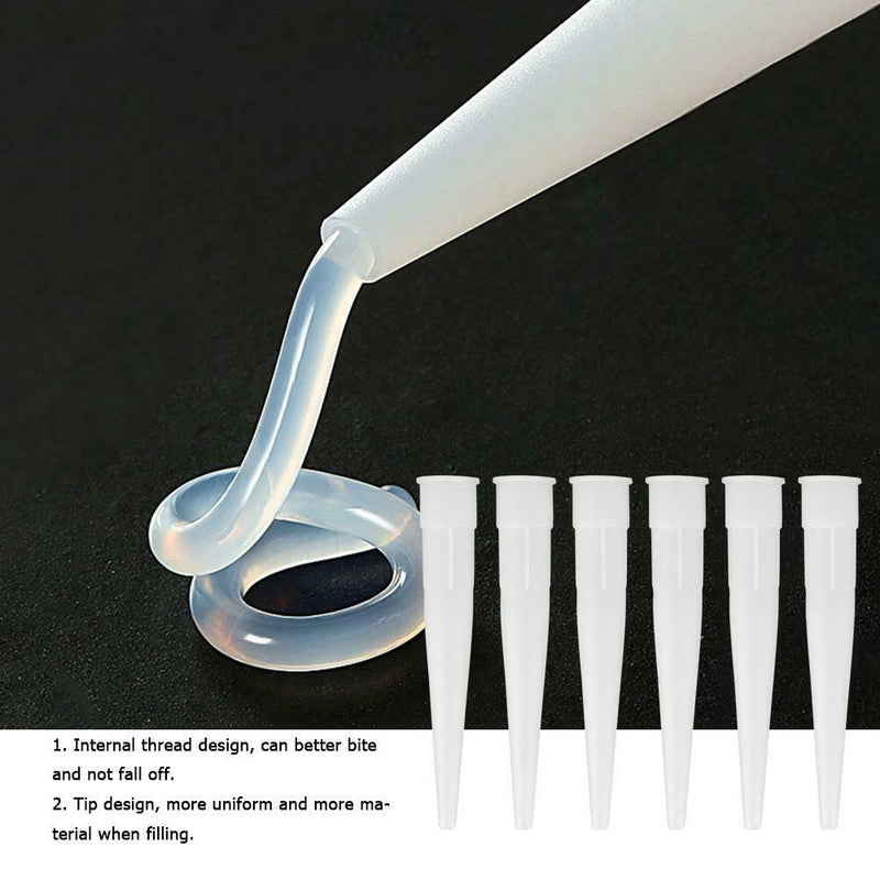 6pcs/Set 105mm Caulking Nozzle Plastic Glass Glue Nozzle Structural Glue Mouthes
