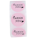 500pcs/roll Thank You Stickers 1inch Pink Stickers Party Favors LabelsSEAU