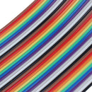 10ft 40 Way 40-Pin Rainbow Color IDC Flat Ribbon Cable 1.27mm Pitch
