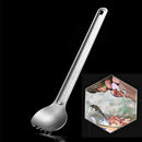 Titanium Fork Long Handle Fork Outdoor Camping Spork Tableware Picnic For Hn