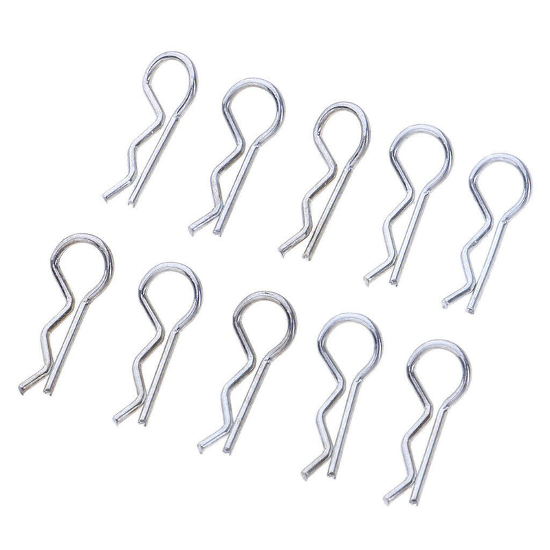 Metal Body Clip Cotter Pins R-Pin for   1/28 RC Car Models, Pack of 10