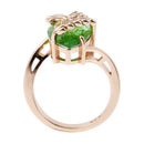 US 8 Dragonfly Green Ring For Women Jewelry Olive Green Stone Rings Cubic R