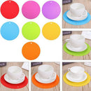 Round Non-Slip Heat Resistant Mat Silicone Coaster Cushion Placemat Pot Hol