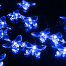 20LED Solar Power Colorful Butterfly Fairy String Light Wedding Party Decor
