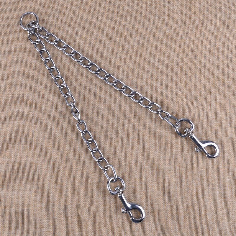 2 Way Chain Dog Leash Medium Duty fit for Two Dogs No Tangle Double Dog Leash Hf
