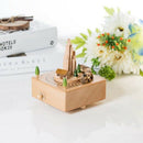 Wooden Musical Box Featuring Mountain Tunnel With Small Moving Magnetic Tra