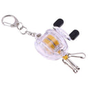 50cm Mini Fish Wheel Key Chain Retractable Fisherman Wheel Pendant Key Ring