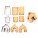 3Pcs Christmas Gingerbread House Biscuit Cutter Set Stainless Steel Cookie Mou3C