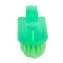 Plastic Handle Soft Bristle Cleaning Scrubbing Brush Green White P2G9
