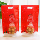 50Pcs Christmas Gift Bag Nougat Cookies Packaging Zipper Closure Bag Baking