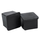 10pcs 30x30mm Square Rubber Desk Chair Leg Foot Cover Holder Protector Blac