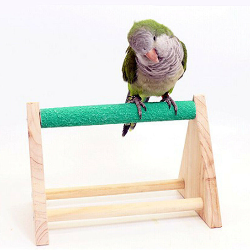 2pcs Wood Parrots Perch Platform Tabletop Cage