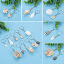 Set of 2 Handmade Seashell Keychain Natural Beach Sea Shell Pendant Key Ring AU