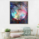 5D DIY Diamond Painting Forest Tree Color Moon Diamond Painting Cross Stitch M&O